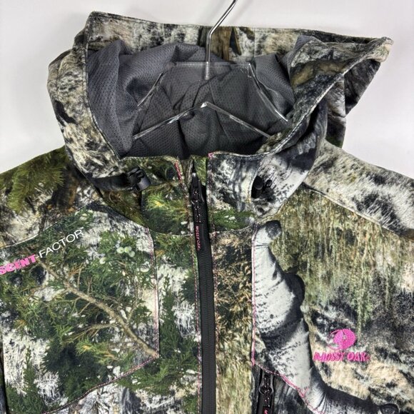 Mossy Oak Women’s Jacket S Soft shell Camo Hunting Scent-factor Medium Weight - Picture 3 of 16